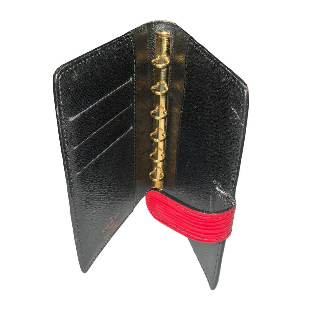 Louis Vuitton Red Epi Small Ring Agenda Cover